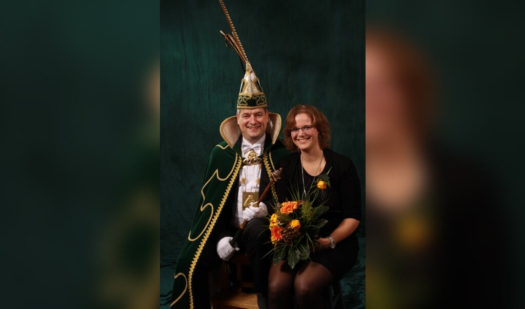 Prins Freek I en zijn prinses Marjon. Foto: Chris van Glabbeek, 
Overloon.