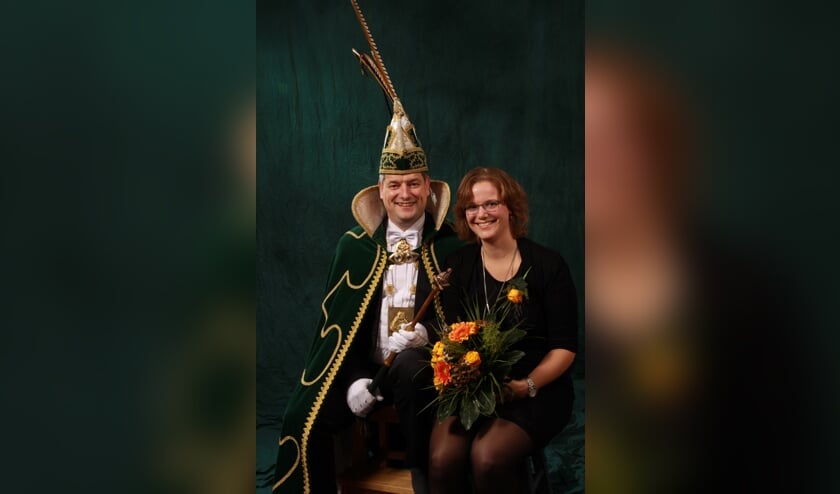 Prins Freek I en zijn prinses Marjon. Foto: Chris van Glabbeek,
Overloon.