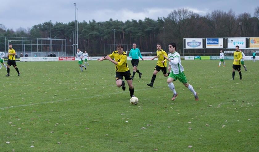 SSS'18 pakte zondag op het eigen sportpark De Raay een punt tegen Geldrop. Foto: Albert Hendriks.