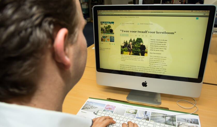 Er wordt momenteel hard gewerkt aan het perfectioneren van Peel en Maas als e-paper. Foto: Henk Lammen.