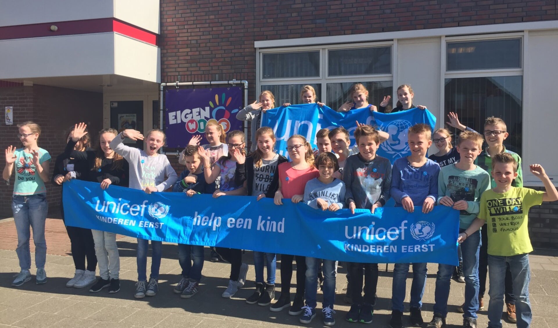 Basisschool EigenWijs komt sportief in actie voor Unicef.