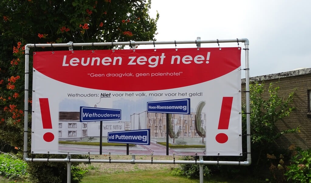 in Leunen neemt het verzet toe tegen de komst van een Polenhotel. Foto: Henk Willemssen. 
