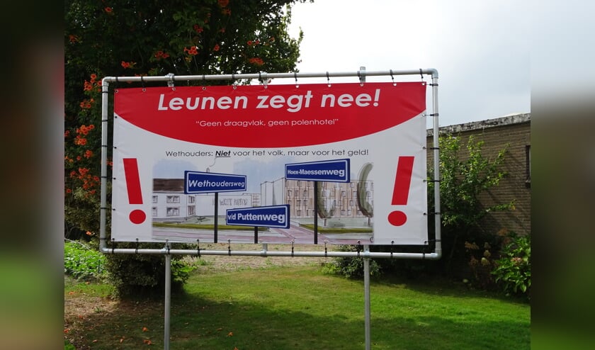 in Leunen neemt het verzet toe tegen de komst van een Polenhotel. Foto: Henk Willemssen.