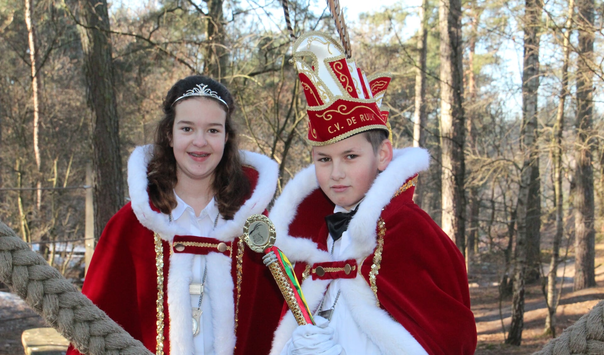 Jeugdprins Stan I en jeugdprinses Lotte van De Ruuk in Blitterswijck. 