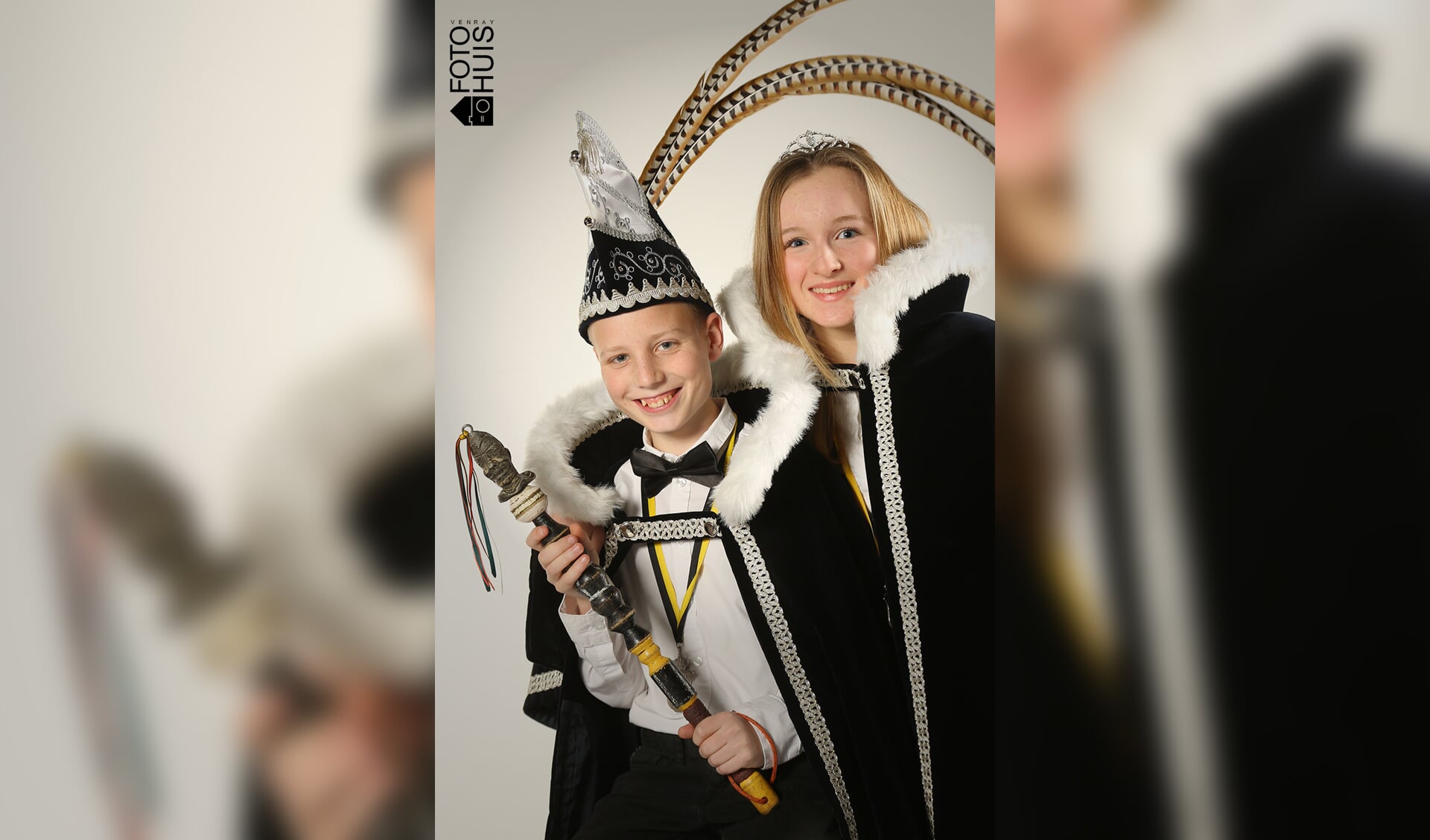 Jeugdprins Dirk (Duijkers) en jeugdprinses Janne (Maes). Foto: Fotohuis Venray. 