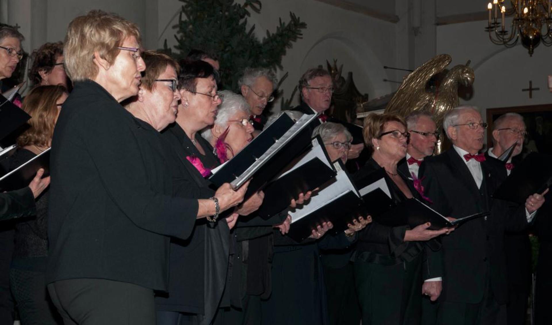 Zingen rond de kerststal staat ook dit jaar weer op het programma. Foto: archief Peel en Maas. 