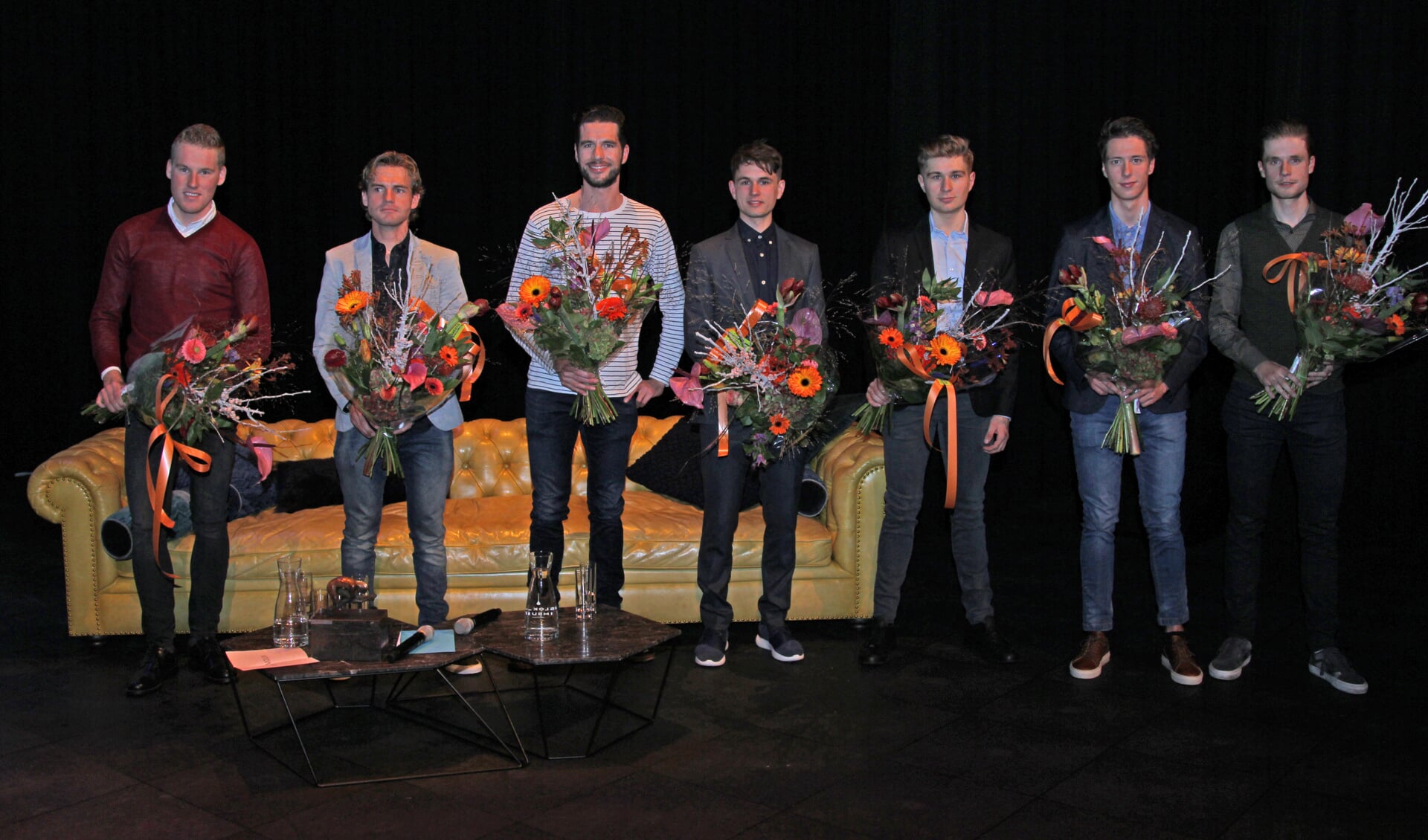 Mike Teunissen uit Ysselsteyn (links op de foto) was ook genomineerd voor Limburgs wielrenner van het jaar. Foto: Simone Swinkels. 