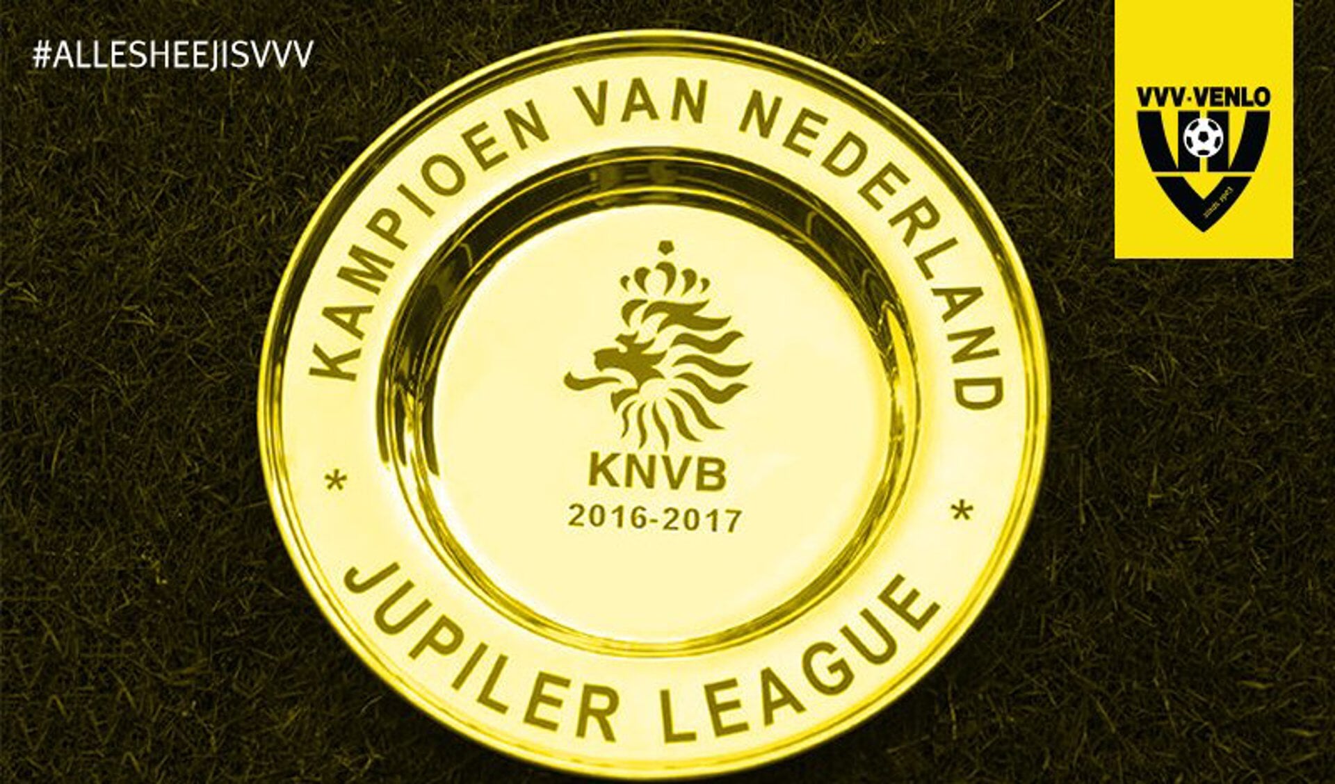 VVV-Venlo viert het kampioenschap in de eerste divisie. Foto: Twitter VVV-Venlo. 