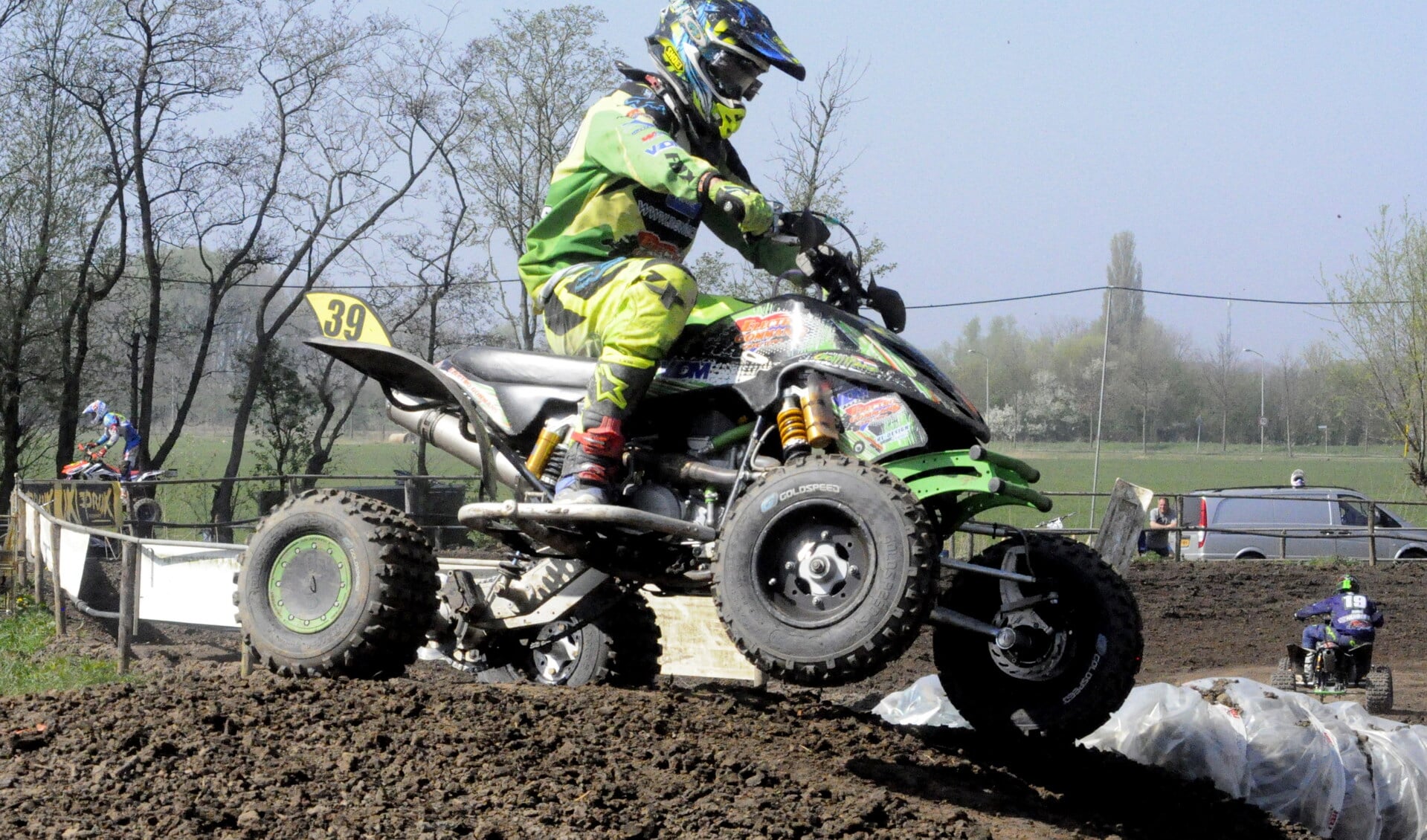 Johan Gommans (Oirlo) won verrassend bij de quads inters. Foto: Maycel de Bruijn.