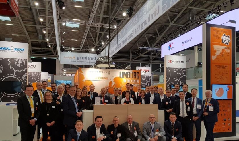 Logistiek Limburg presenteert zich gezamenlijk op een flinke stand op de transport- en logistiekbeurs in München. Foto: provincie.