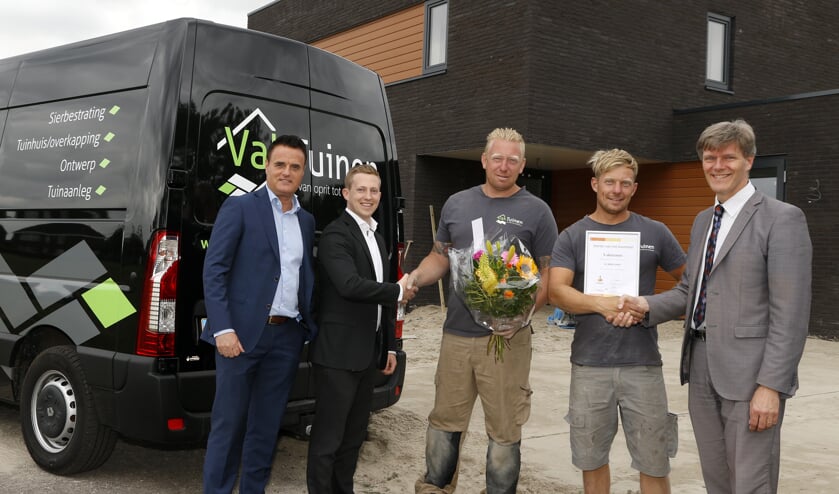 Van links naar rechts:René Duijkers, Bas Linssen, Daan en Wouter Verheijen en Jan Loonen.