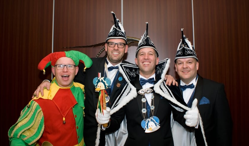 Het kwartet van De Wiendbuul, met prins Rick I (Rutten). Foto: Ingeborg Verberkt.