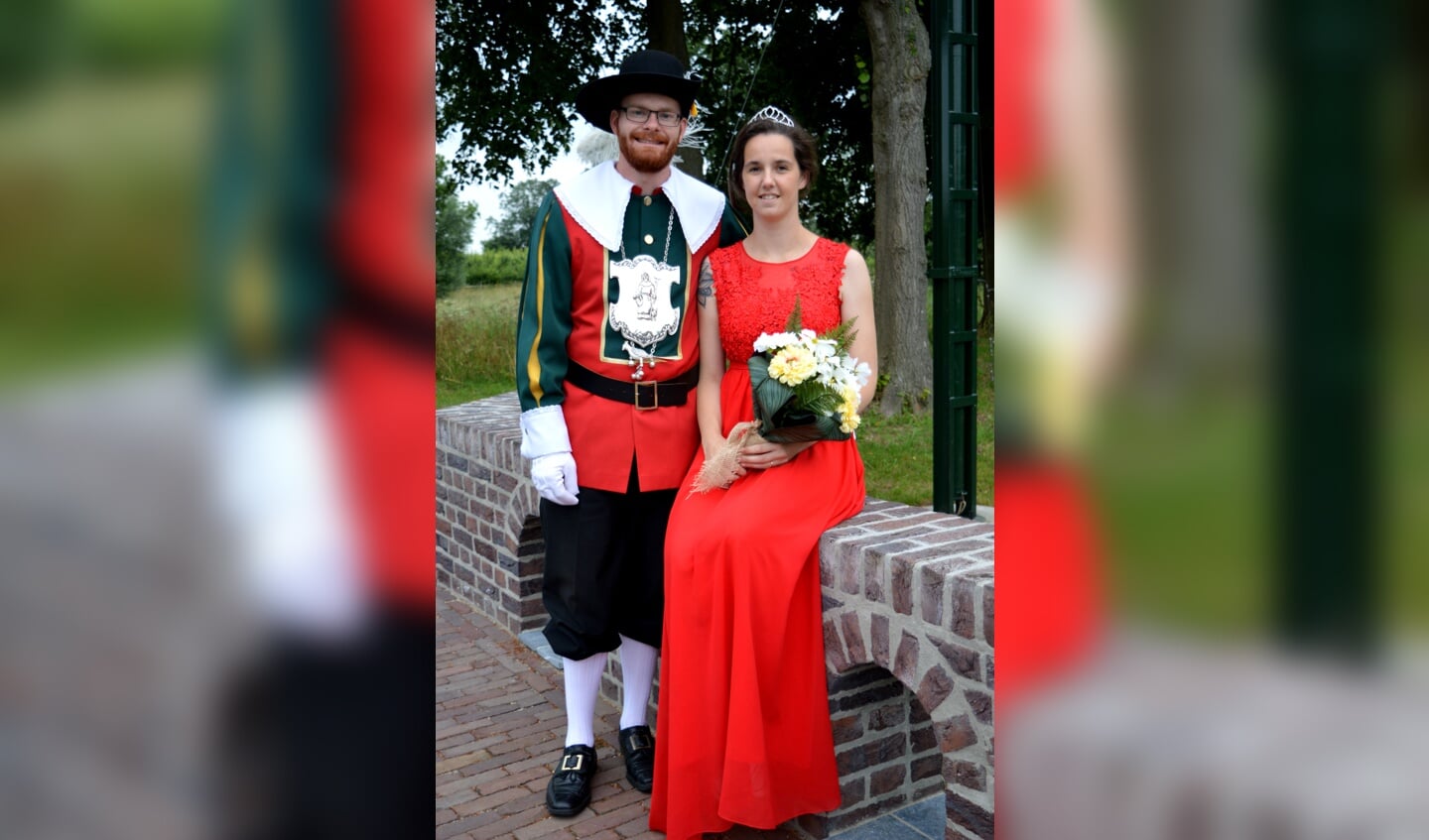 Het koningspaar Lennart en Lizzy Gooren.