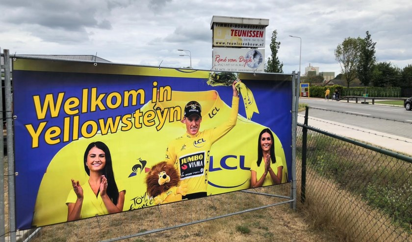 Ysselsteyn werd dankzij de prestaties van Mike Teunissen tijdens de afgelopen Tour de France omgedoopt tot Yellowsteyn.