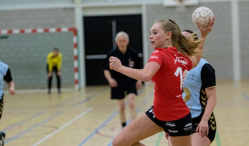 Guusje Wessel scoorde zaterdagavond twee keer voor Manual.