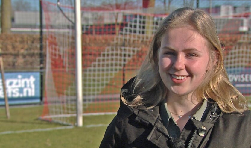 Amber van Heeswijk wordt geportretteerd in het tv-programma Spo(r)tlicht. Foto: Wim Wijnhoven.