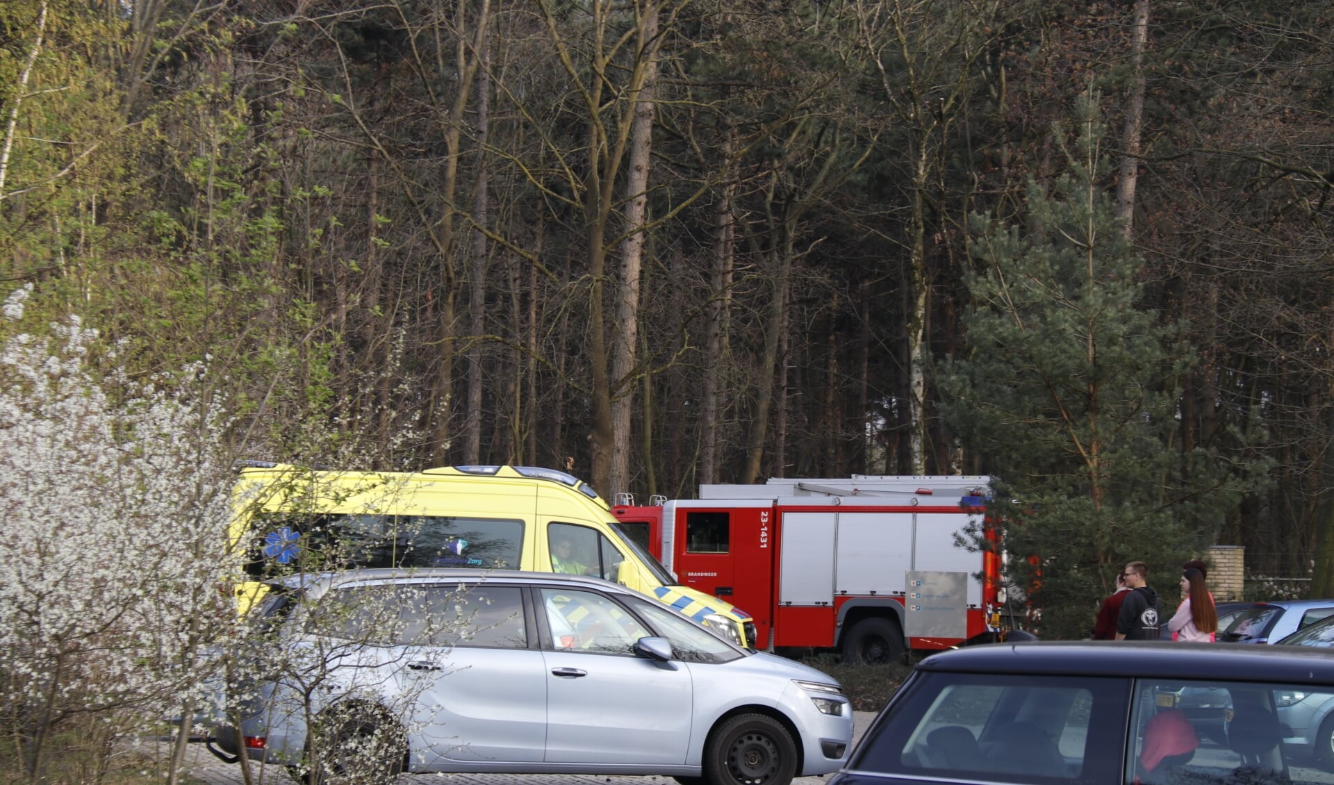 De hulpdiensten rukten zaterdag uit naar een brand in crematorium Boschhuizen. Foto: SK-Media. 