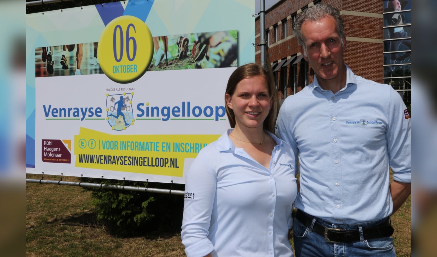 Fieke Linskens en Brendan Rijsdijk kijken uit naar de zesde editie van de Venrayse Singelloop.