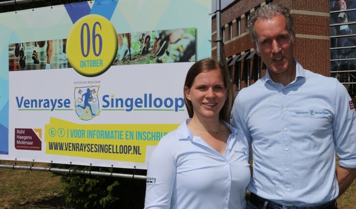 Fieke Linskens en Brendan Rijsdijk kijken uit naar de zesde editie van de Venrayse Singelloop.