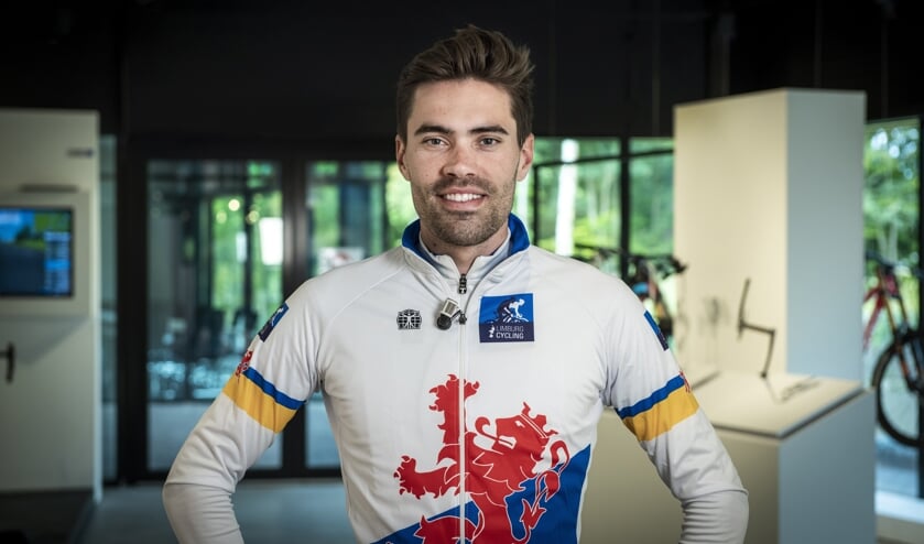 Tom Dumoulin in het Limburgs Wielertenue.