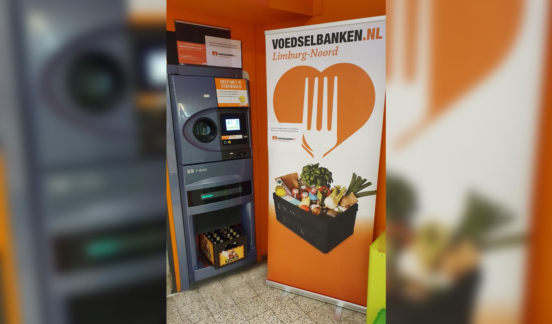 Bij Coop van der Leij in Ysselsteyn start een statigeldactie voor Voedselbank Limburg-Noord. 