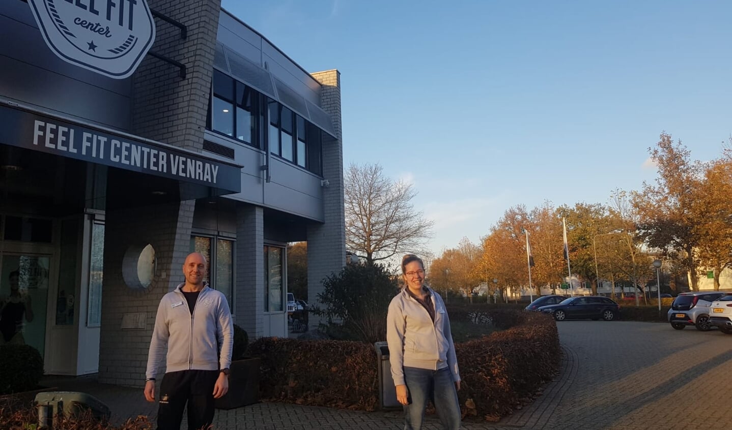 Foto: Fitness-instructeur Dennis Creemers (links), manager Sanne Sonnemans (rechts).