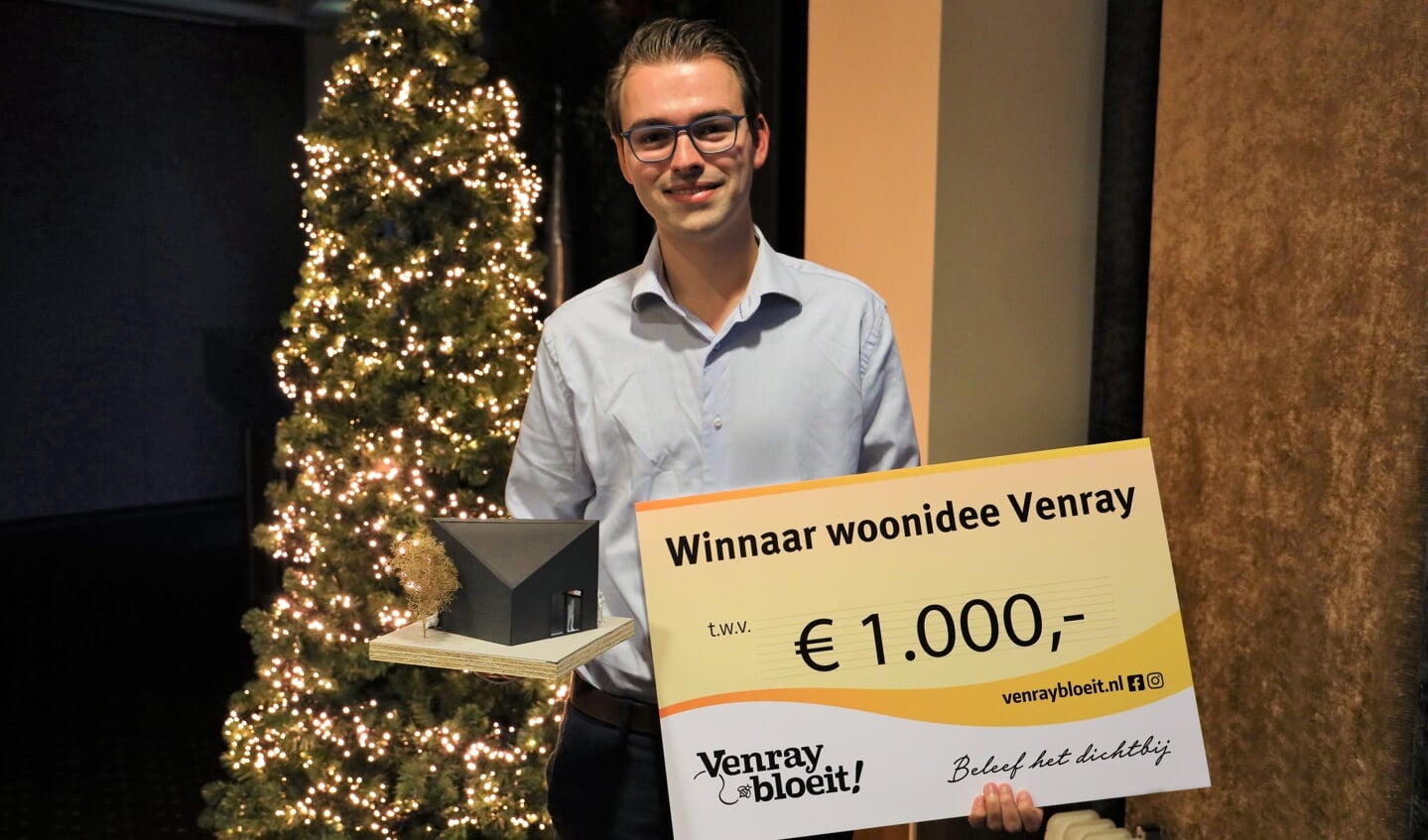 Rick Abelen, winnaar van Woonidee Venray. 