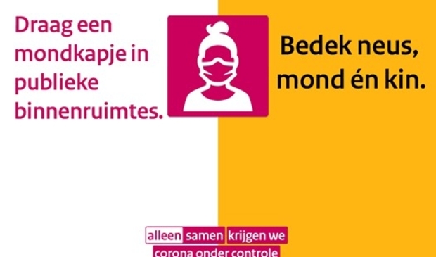 Mondkapje vooralsnog tot 1 maart verplicht