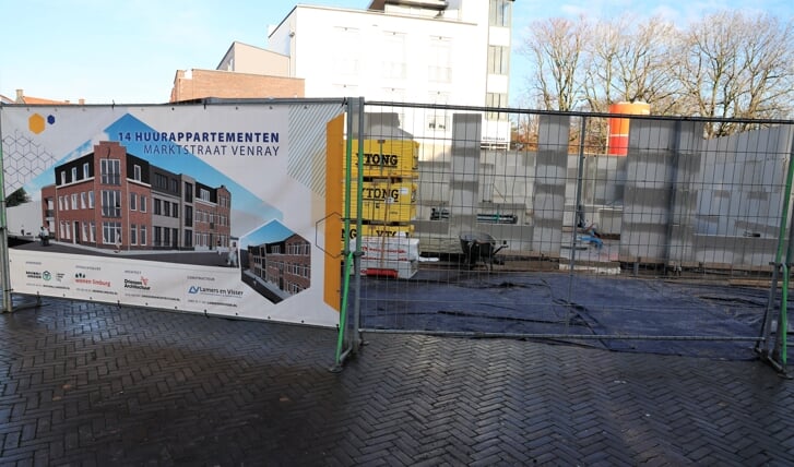 Aan de Marktstraat in het centrum van Venray worden 14 huurappartementen gerealiseerd.