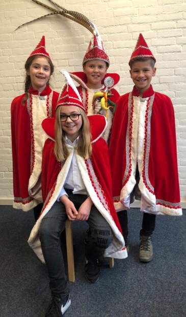 Het prinselijk kwartet van Montessorischool Venray.