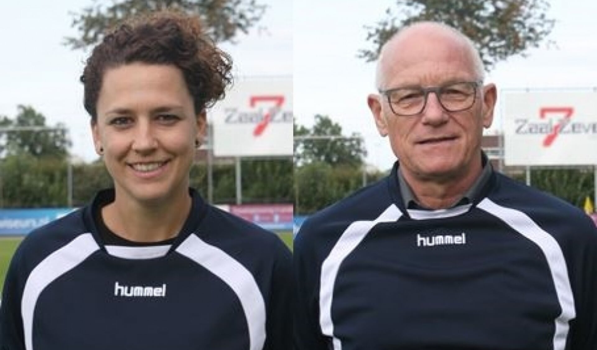 Mandy Passon en Frans Koenen, ook volgend seizoen trainersduo selectie SV Venray. 