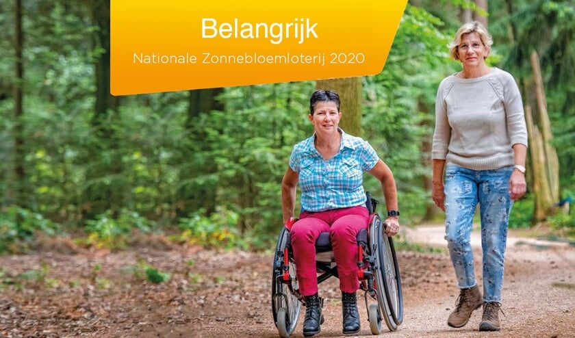 De beeltenis van de voorzijde van het lot dat dit jaar wordt aangeboden, met twee personen van het eigen project Zonnepitten.