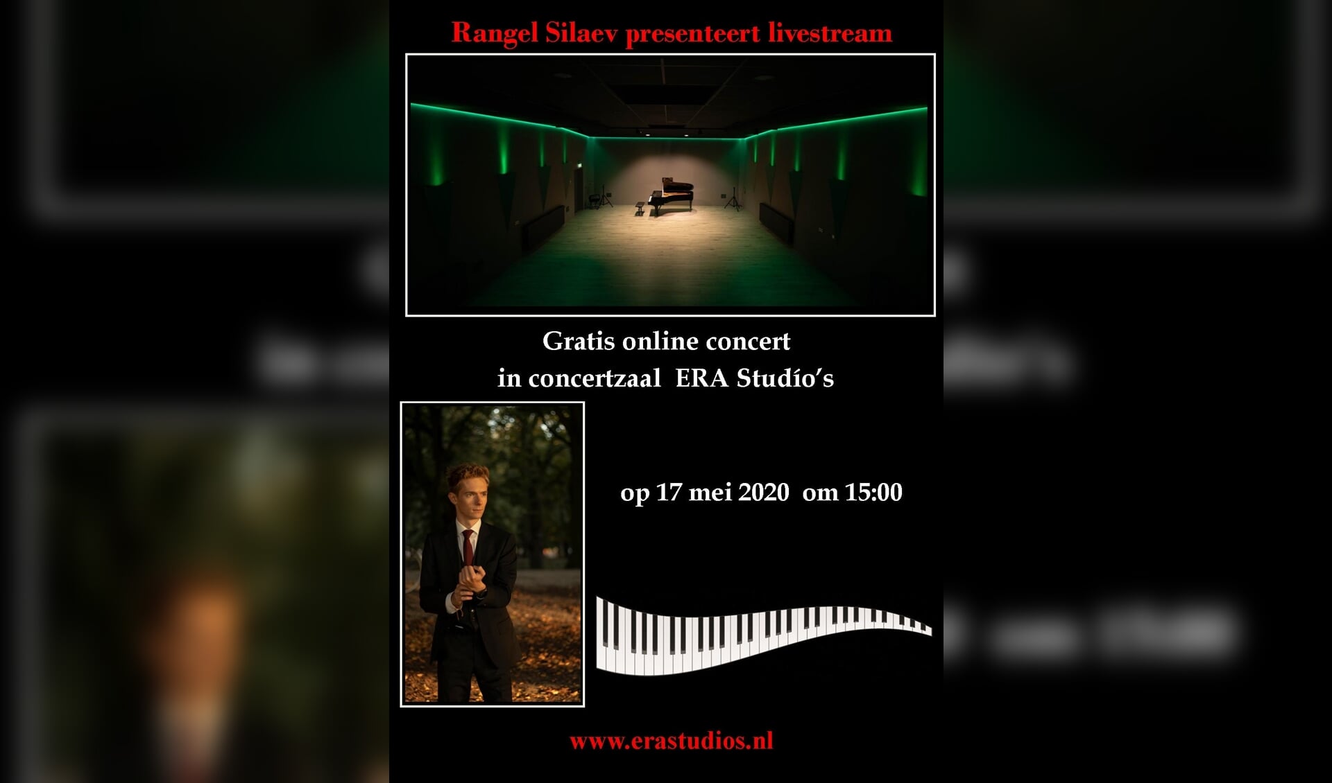 Rangel Silaev houdt een livestreamconcert op zondag 17 mei om 15.00 uur. 