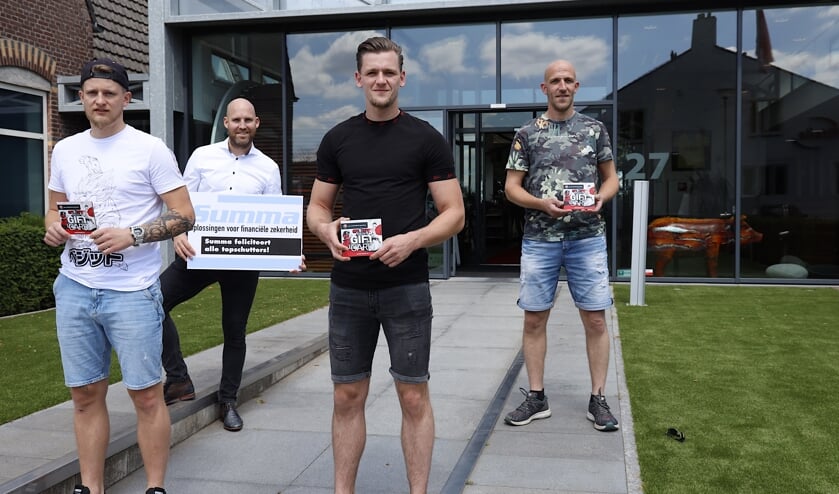 Van links naar rechts op de foto: Michal Kolodziejski, Pascal Hendrix, Daan Hendriks en Bas Litjens.