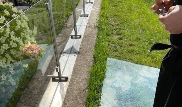 Glasplaat is vakkundig verwijdert