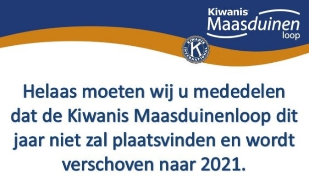 Helaas dit jaar geen Kiwanis Maasduinenloop