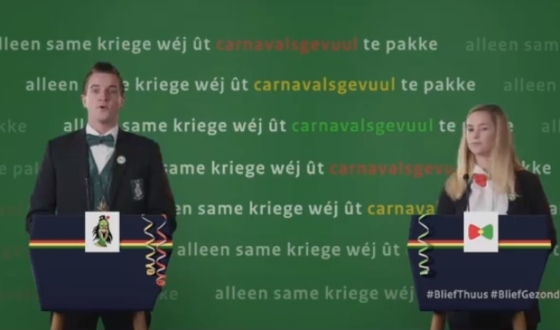 Tijdens de persconferentie werden de plannen voor aanstaande carnaval uitgerold