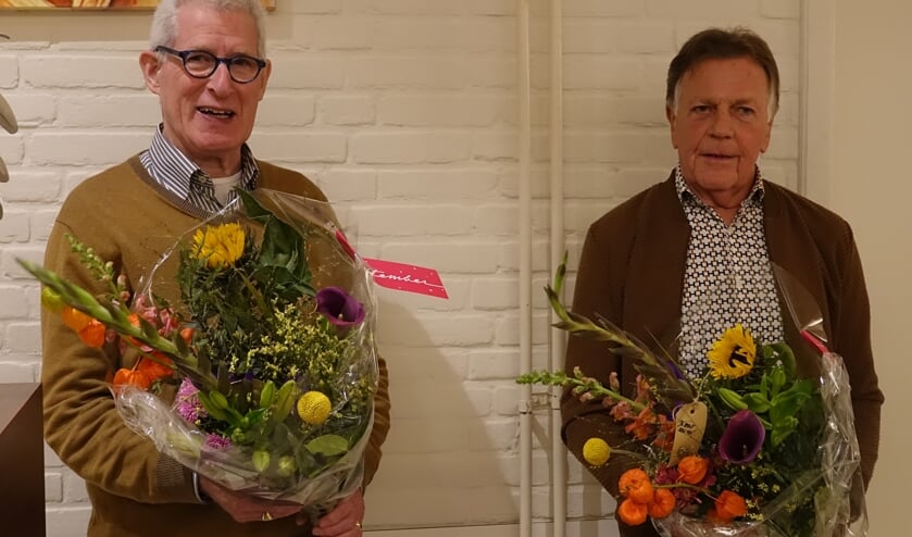<p>Harrie Francken (links) en Frans Hurkmans. Sander Vermeeren ontbreekt op de foto. </p>