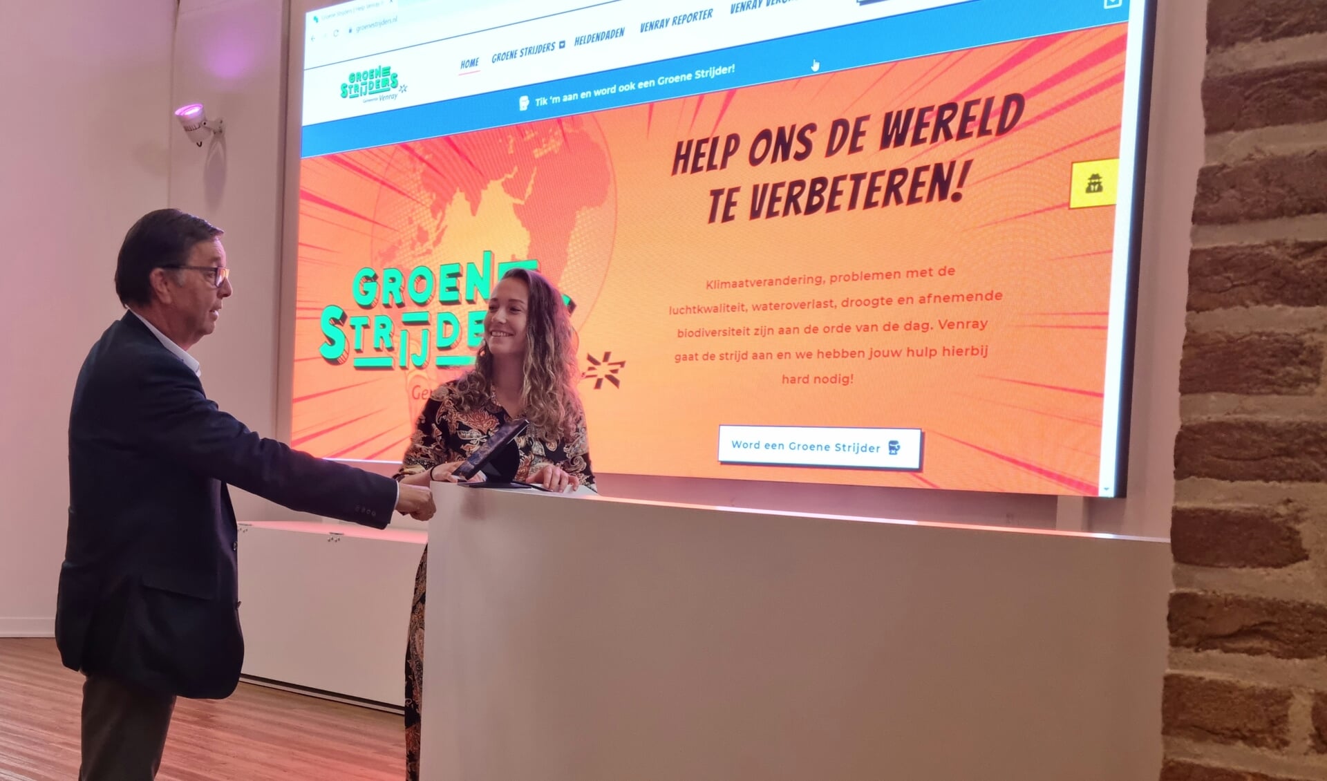De lancering van www.groenestrijders.nl. 