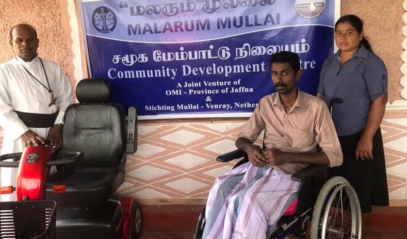 <p>Christuraja George uit Sri Lanka is blij met de hulp van Stichting Mullai Venray.</p>