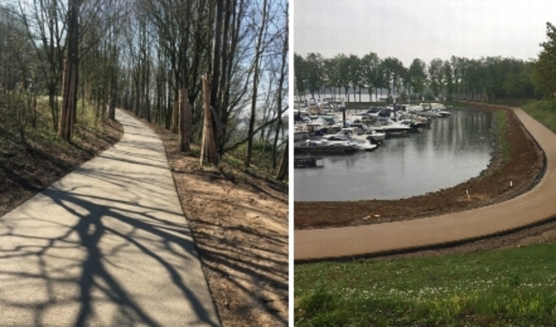Graustabiel half verharding fietspad in Well