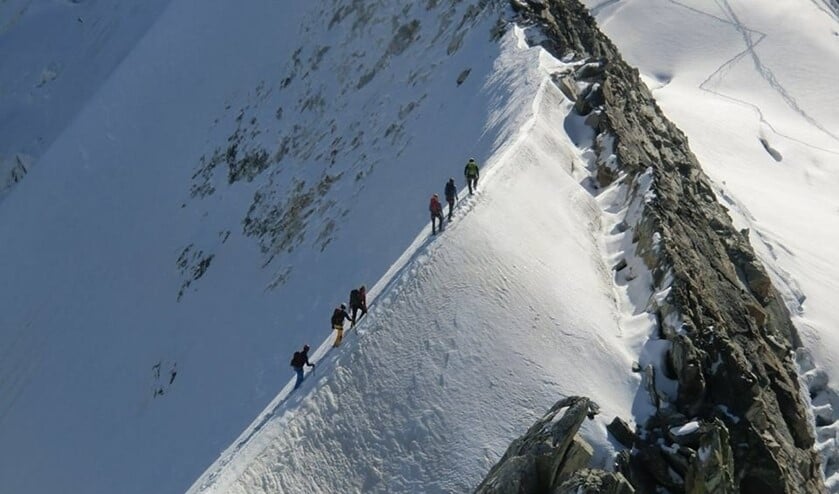 Bezig met het beklimmen van Alpentoppen...