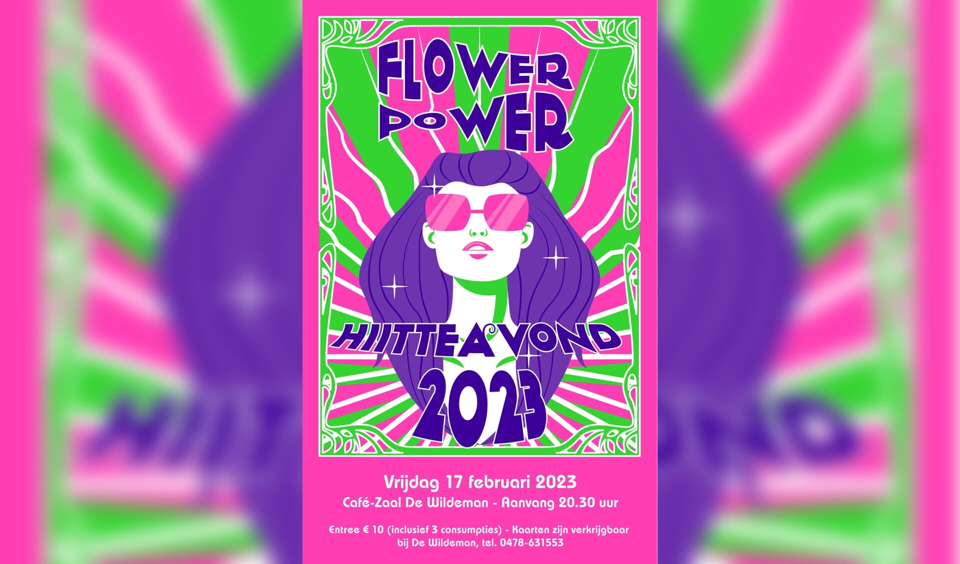Flowerpower is het thema van de Hitteavond. 