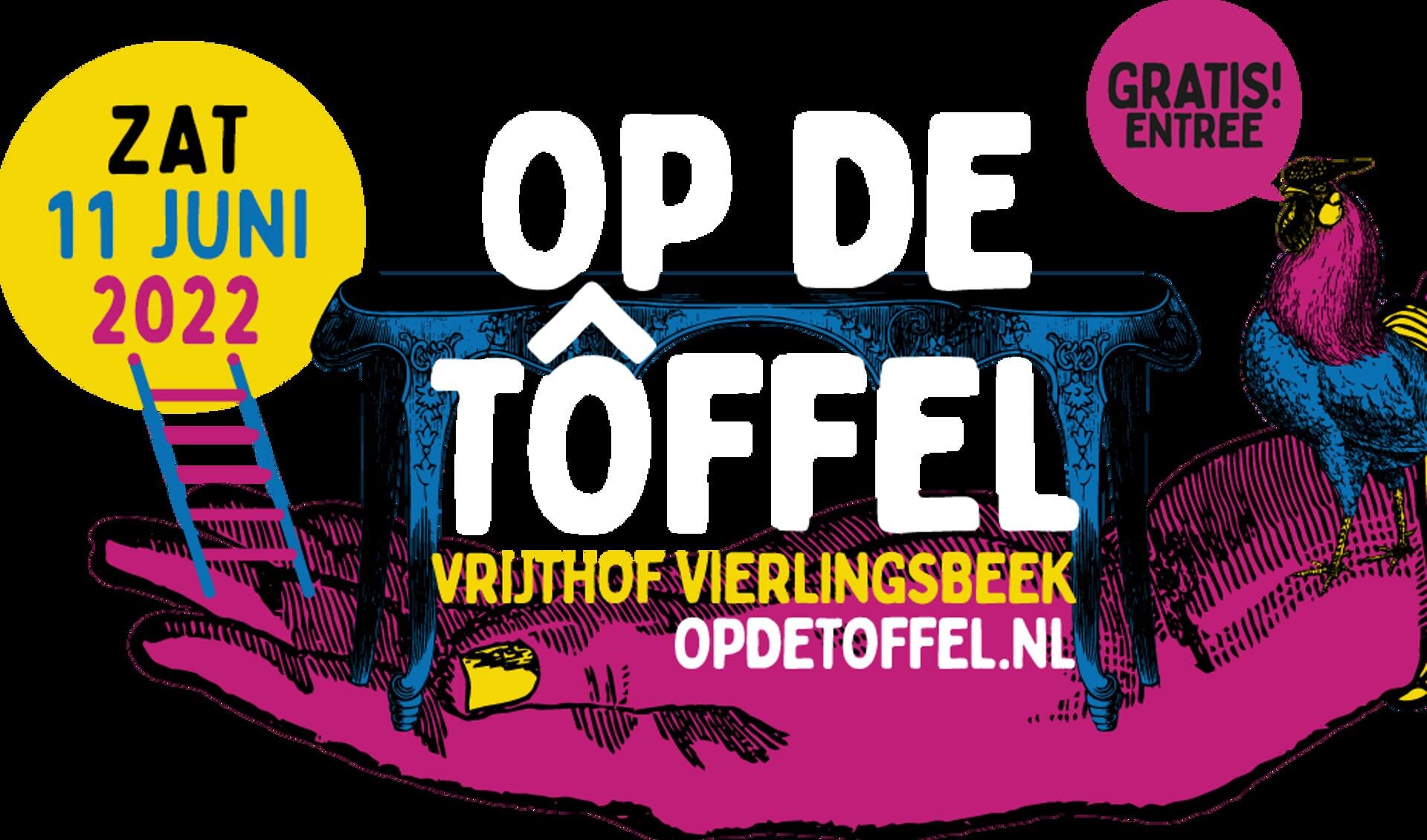 Het muziekfestival Op De Tôffel vindt plaats op zaterdag 11 juni. 