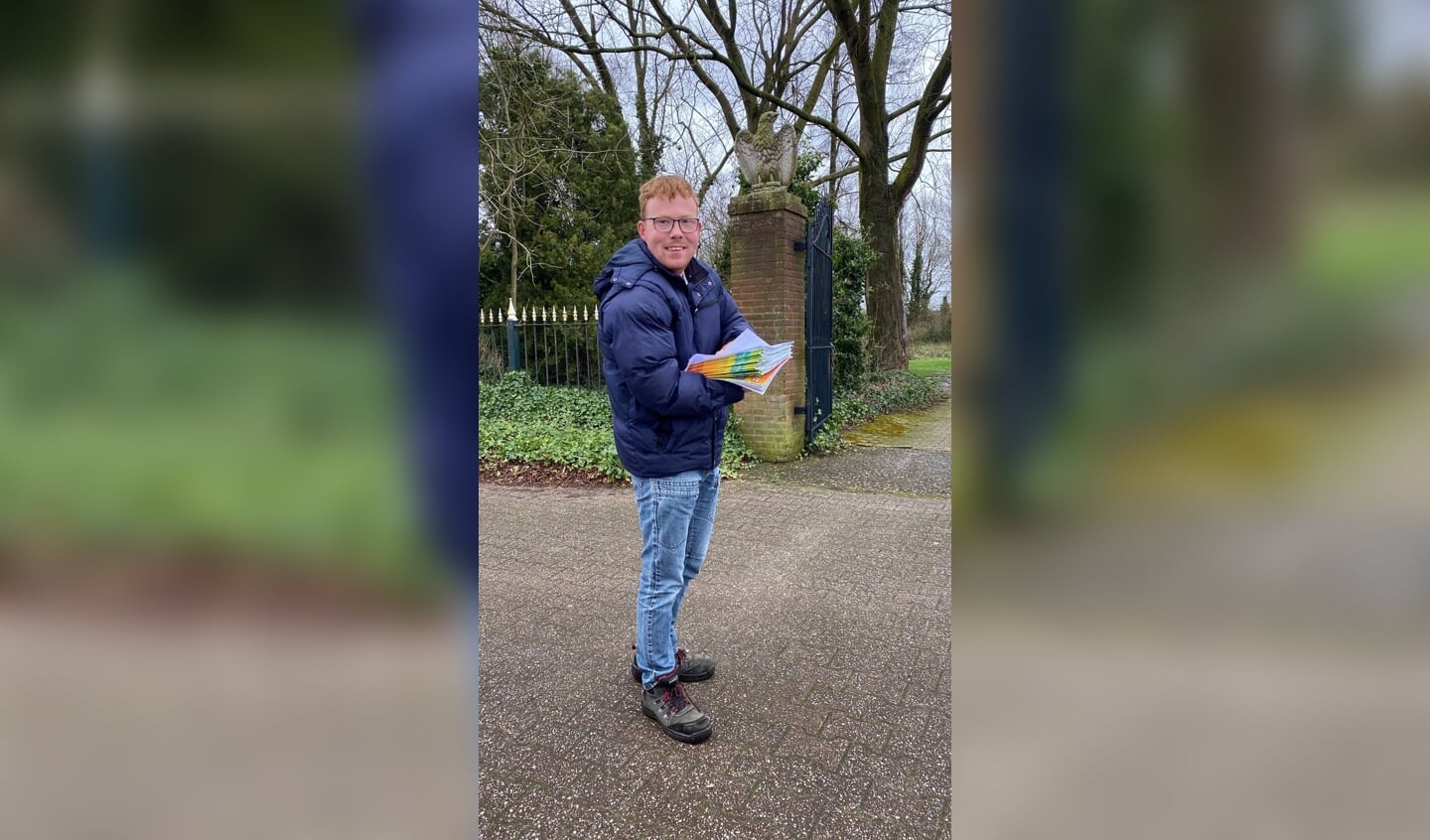 Joep Geurts laat zich niet kisten door het gure, regenachtige weer.