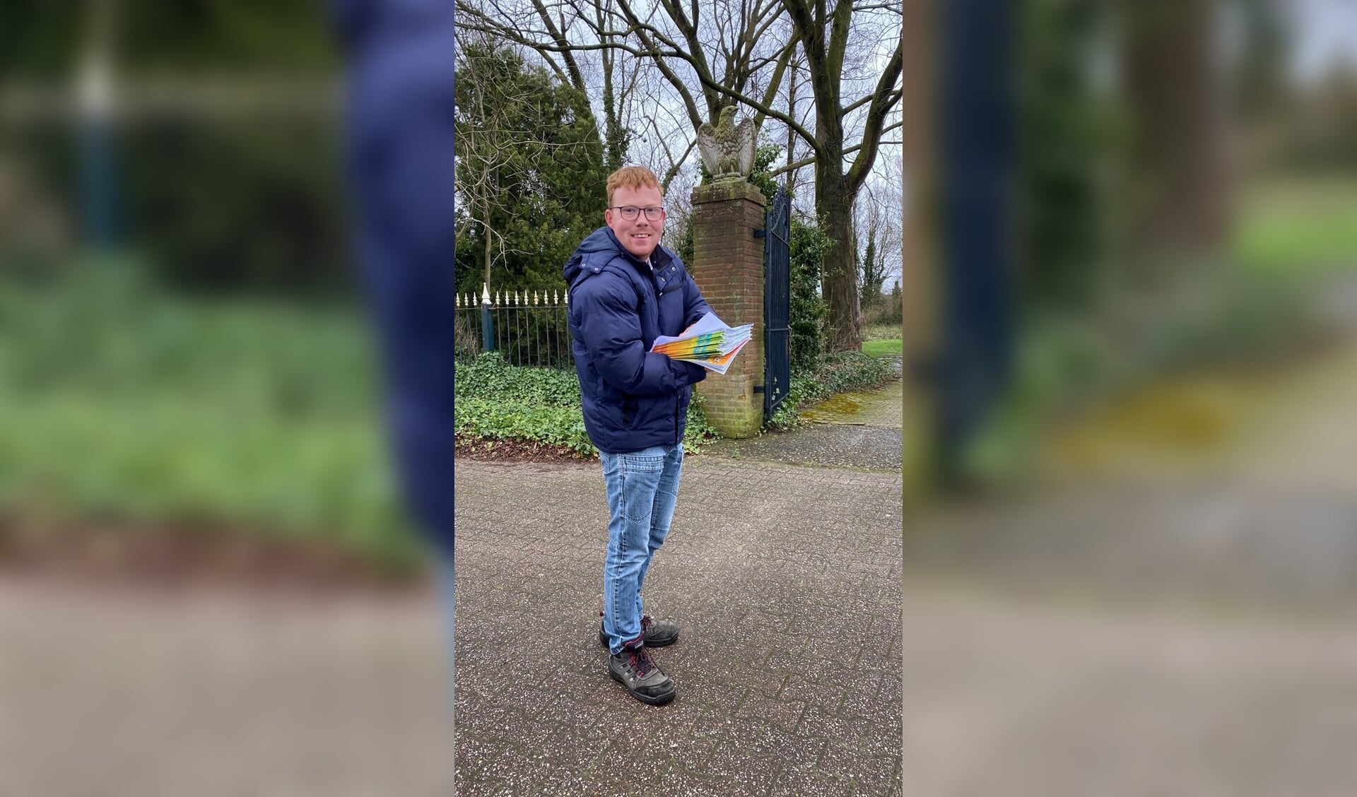 Joep Geurts laat zich niet kisten door het gure, regenachtige weer. 