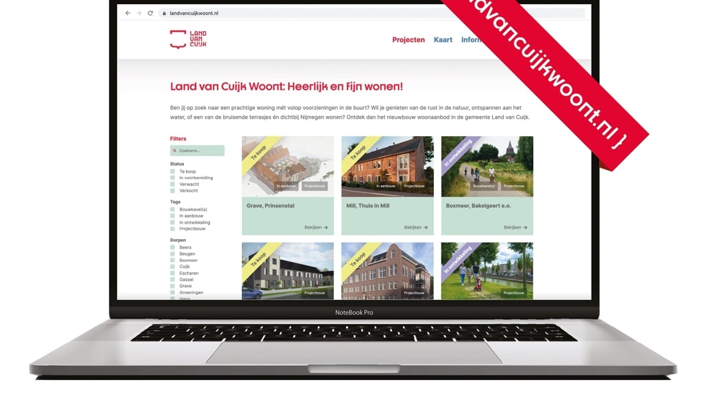Het online woonplatform www.landvancuijkwoont.nl is gelanceerd. 