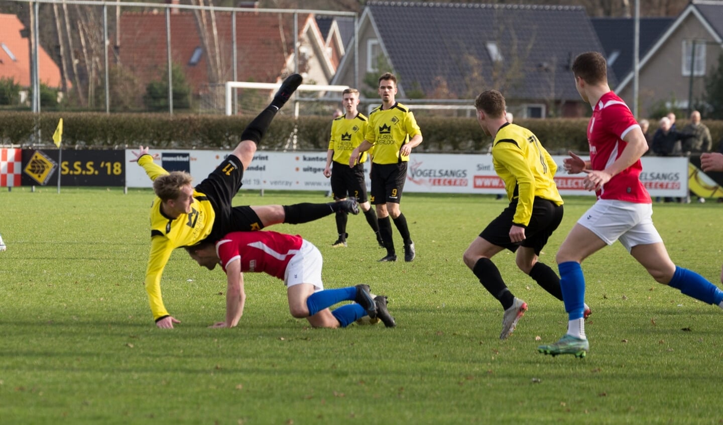 SV Venray won zondag de derby tegen SSS'18: 0-1. 