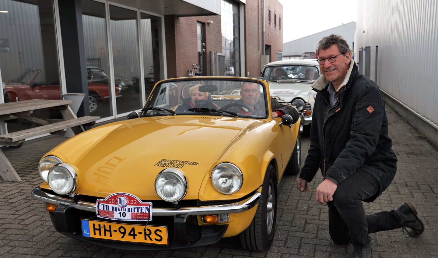 Henri Strijbosch genoot tijdens de start van de Crocus Rally.