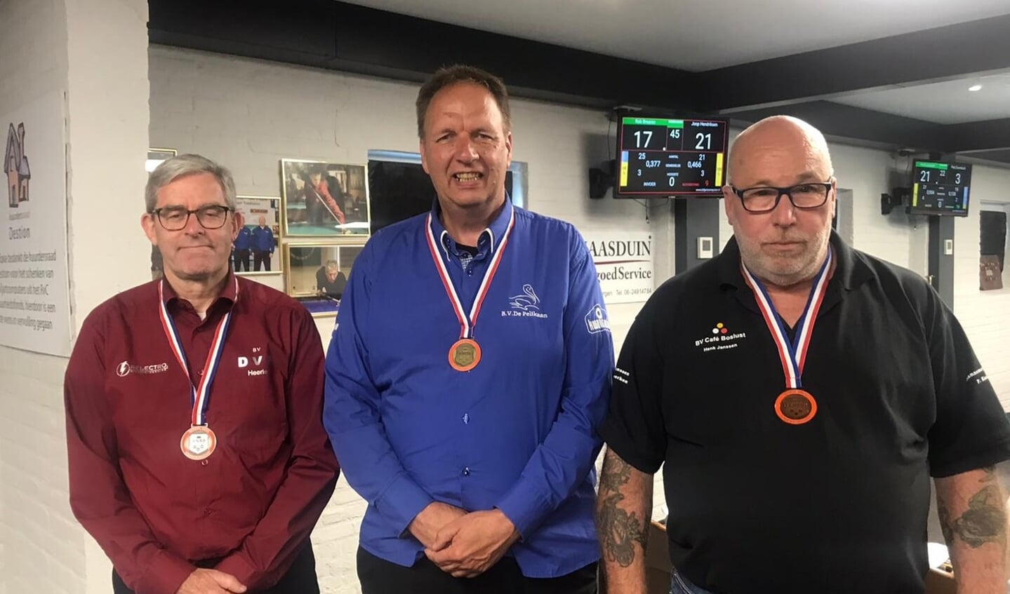 Goud voor Joop Hendriksen, Piet de Nijs zilver en Henk Janssen brons